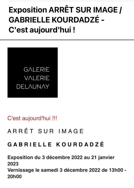 Galerie  Valerie Delaunay « Gabrielle Kourdadzé » depuis le 3 Décembre 2022.