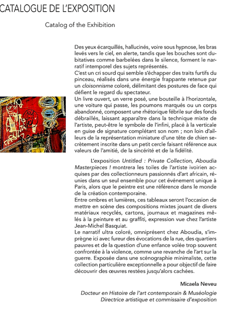 Gloria Gallery -« Private Collection :Aboudia Masterpieces ! Décembre 2022.