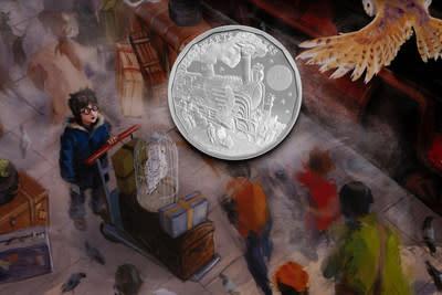La Royal Mint lance la deuxième pièce de la collection officielle britannique de pièces de monnaie Harry Potter, avec le Poudlard Express.