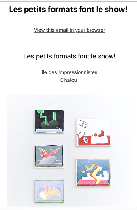 Galerie Bessières à Chatou –  » Les petits formats font le show »