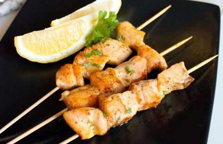 Brochettes de Saumon au Curry WW