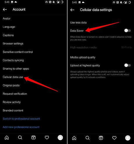 7 meilleures façons de réparer les appels Instagram qui ne fonctionnent pas sur Android désactiver l'économiseur de données Instagram
