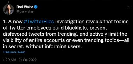 Twitter files, la suite : censure à tous les étages
