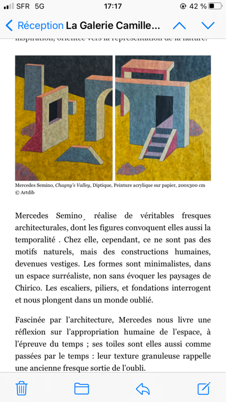 Galerie Camille Pouyfaucon « Les formes de l’oubli » à partir du 15 Décembre 2022.