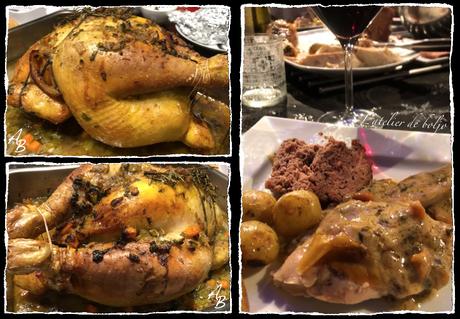 Chapon farci au foie gras