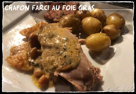 Chapon farci au foie gras
