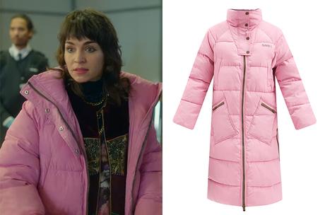 A STORM FOR CHRISTMAS : Ida’s Pink Oversized  Puffer Coat
