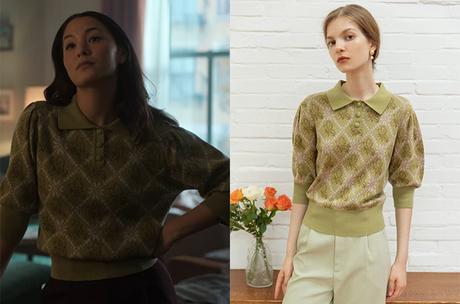 THE RECRUIT : Hannah’s olive sweater in S1E01