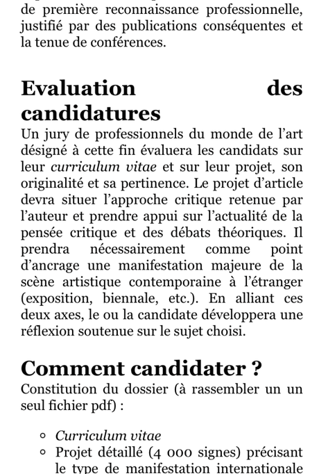 La Critique d’Art – « Traverses » Appel à candidatures »