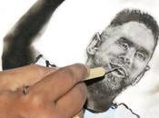 artiste fait portrait fumé Lionel Messi avec Coupe monde ThePrint ANIFeed