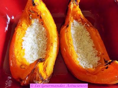 Grosse tranche de courge farcie (Vegan)