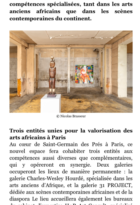 Prochainement – « Les Verrières » avec des arts africains.