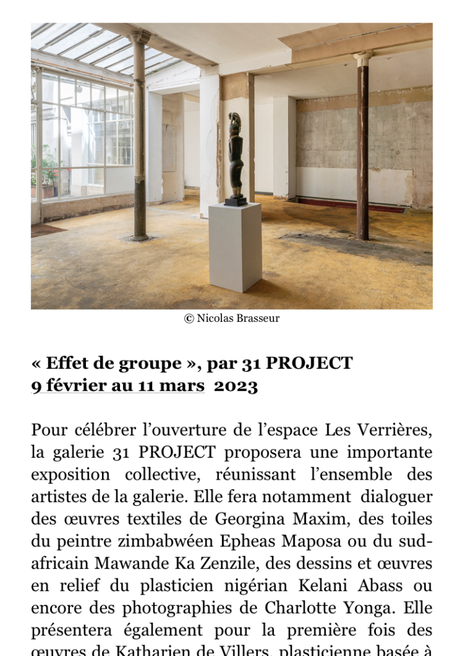 Prochainement – « Les Verrières » avec des arts africains.