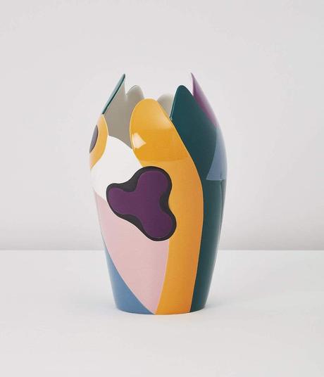 vase oval coloré design moderne contemporain