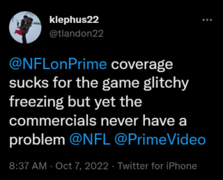 Gel du match de football du jeudi soir (TNF)