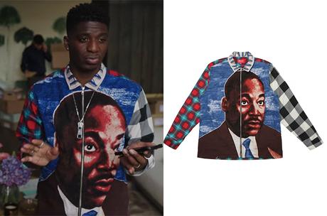 EMILY IN PARIS : Julien’s Martin Luther King print jacket in S3E02