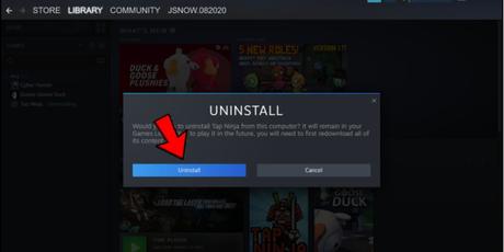 Désinstaller la capture d'écran du jeu