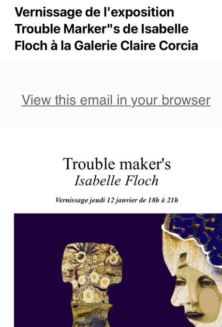 Galerie La Ralentie – Galerie Claire Corcia – « Trouble maker’s » Isabelle Floch-à partir du 12 Janvier 2023.