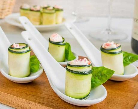 Roulés de Courgettes au Poivron ww