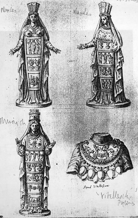 CroissantEtoile Aphrodite Aphrodisias statuette Duperac, Etienne Illustration de fragmens antiques, lib. 3, fol. 58r