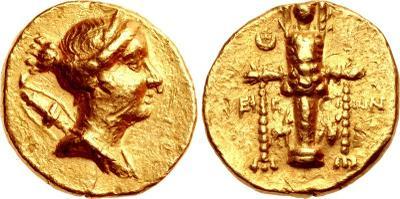 CroissantEtoile Artemis Ephesia Statere, Ephesos 88-84 BC