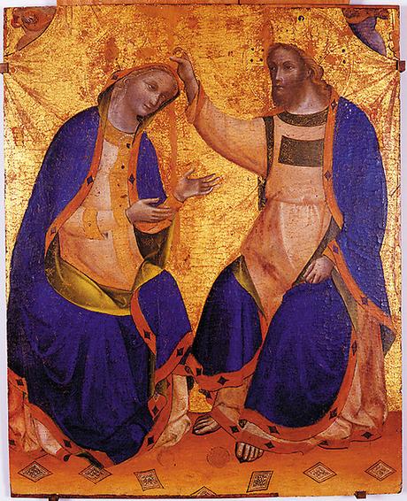 Lune-soleil : thèmes chrétiens the-coronation-of-the-virgin-paolo veneziano 1350 Musee des BA Tours