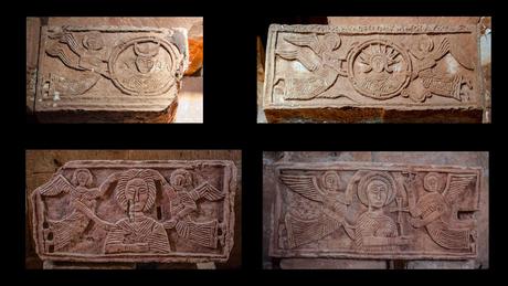 Ermitage de quintanilla-de-las-vinas Burgos VIIeme wisigothique ensemble reliefs