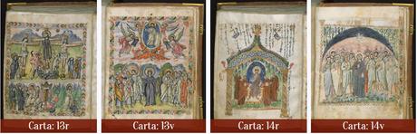 586 Evangiles de Rabula Biblioteca Medicea Laurenziana, cod. Plut. 1.56 fol 13r-14v