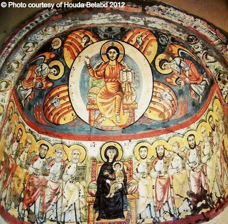 Ascension, 7eme s, fresque de eglise Saint Apollo de Baouit, Cairo_Coptic_Museum