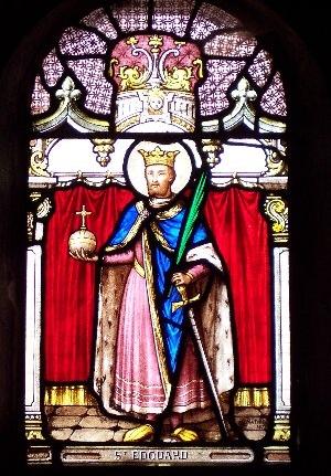 Saint Edouard, vitrail au cimetière du Père Lachaise, photo JP Monnier
