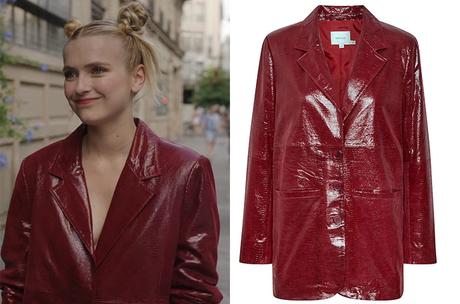 EMILY IN PARIS : Camille’s red leather blazer in S3E04