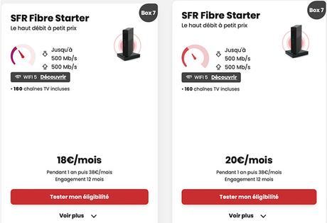 SFR augmente le prix de sa Box Starter de 2 euros, RED abandonne les prix ronds Box SFR augmentation prix