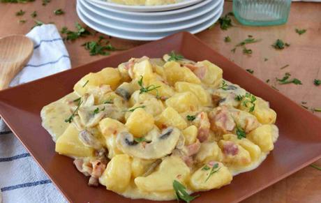 Pommes de Terre et Champignons à la Carbonara ww