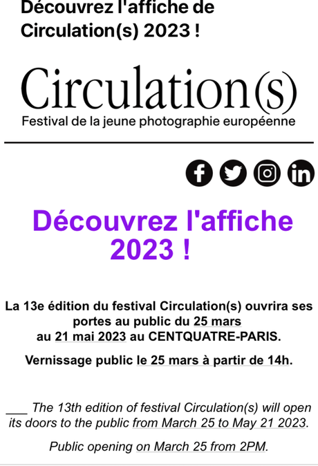 Circulation(S) 2023. « Collectif Fetard » La jeune photographie europénne. au Centquatre à Paris.( à partir du 25 Mars 2023)