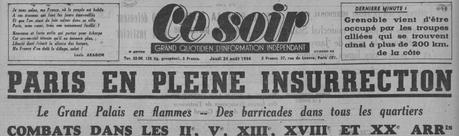 Août 1944 - Paris libéré - Louis de Broglie et la Mécanique ondulatoire.