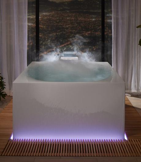 Photo de Jillian Rosone pour Kohler) Le Kohler Stillness Bath a été inspiré par les bains de forêt japonais.  Le bain Kohler Stillness a été inspiré par les bains de forêt japonais.  (Photo de Jillian Rosone pour Kohler)