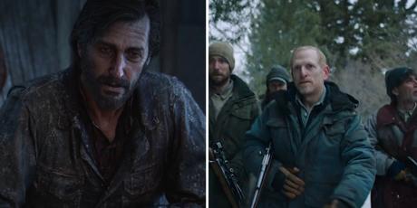 David dans The Last of Us: Part I et Scott Shepherd dans le rôle de David à la chasse dans The Last of Us de HBO