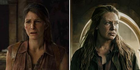 Tess dans The Last of Us: Part I et Anna Torv dans le rôle de Tess dans The Last of Us de HBO