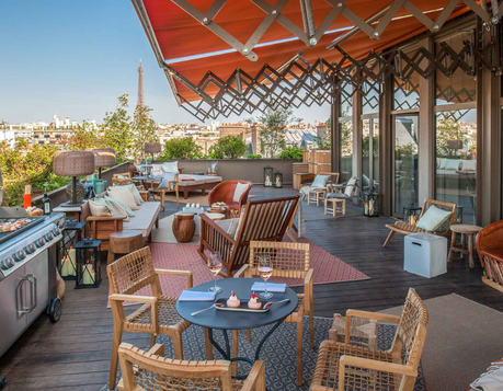 Les plus beaux hôtels de Paris 16ème Terrasse de l'hôtel Le Brach à Paris