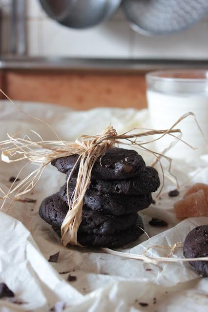 Cookies chocolat-gingembre confit vegan