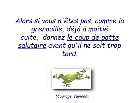 Divers - La cuisson de la grenouille