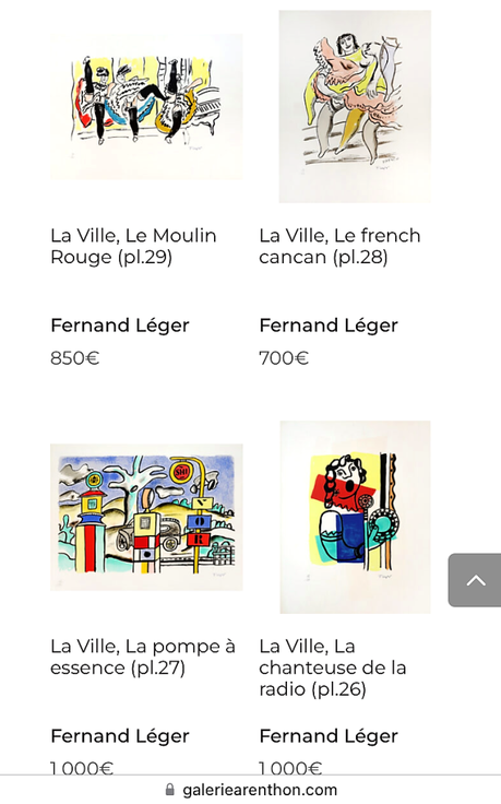 Galerie Arenthon « Fernand Léger – La Ville » à partir du 19 Janvier 2023.