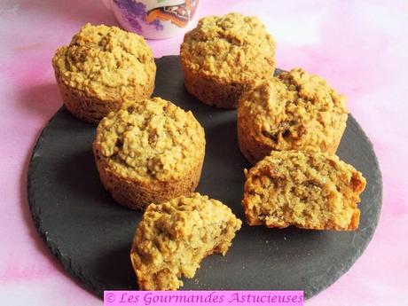 Muffins rapides aux flocons d'avoine et aux raisins secs (Vegan)