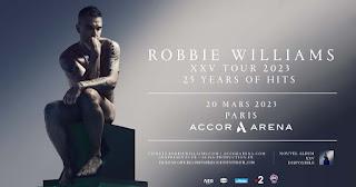 Robbie Williams de retour à Paris, le 20 mars 2023, avec le XXV Tour