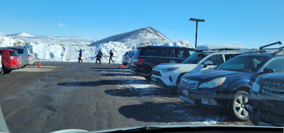 Me garer, le plus dur de ma sortie à ski