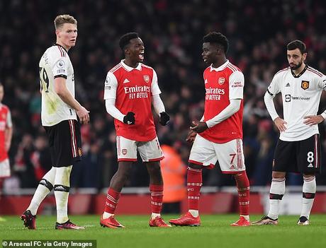 DANIEL MATTHEWS: Arsenal ‘Starboy’ Saka est l’assassin souriant, craignant Dieu et aimant les jeux vidéo Saka est proche des diplômés de l'académie Eddie Nketiah, Reiss Nelson et Emile Smith Rowe
