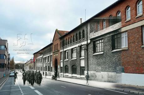 Prisonniers Allemands devant le Lycée Roosevelt Prisonniers Allemands devant le Lycée Roosevelt