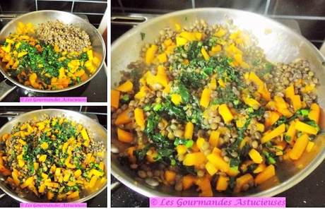 Crumble de noix à la courge, aux lentilles et au chou (Vegan) Crumble de noix à la courge, aux lentilles et au chou (Vegan)