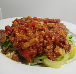 Sauce spaghetti végé avec protéines végétale texturée