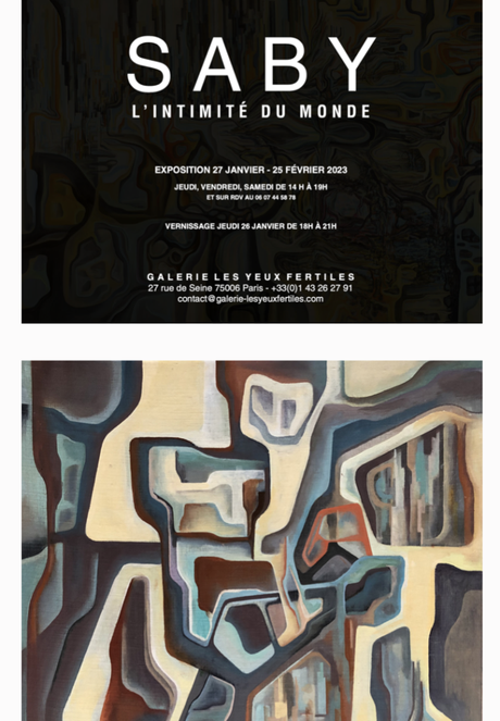 Galerie « Les yeux Fertiles » SABY  » L’intimité du Monde » à partir du 26 Janvier 2023.